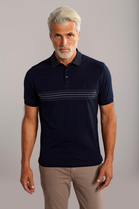 Polo manga curta malha classic fit