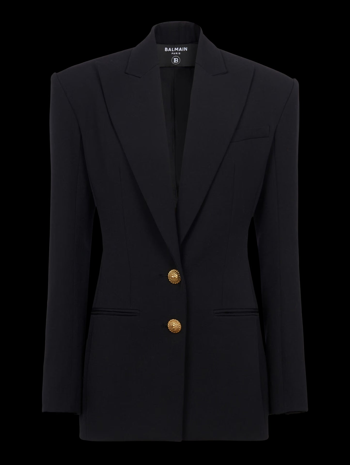 BLAZER EM CREPE 2 BOTÕES PRETO