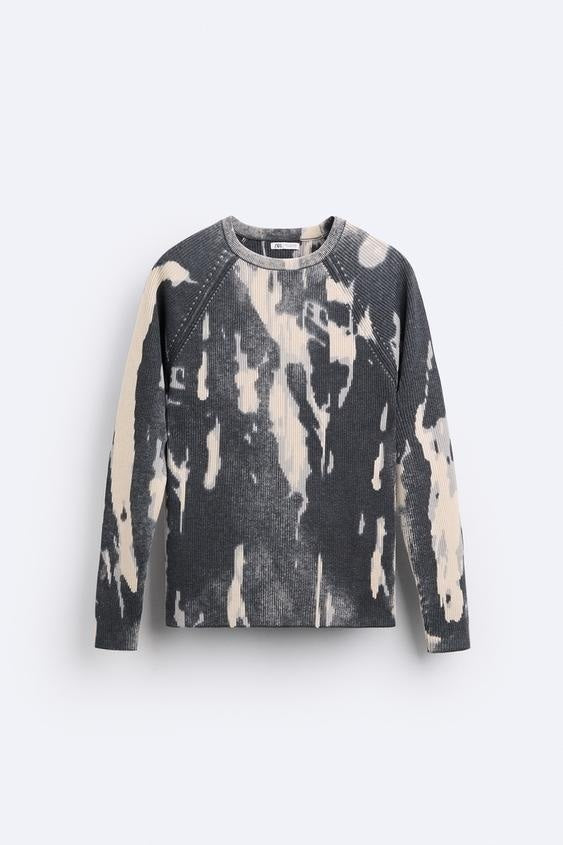 SUÉTER DE TRICÔ ESTAMPADO- ZARA