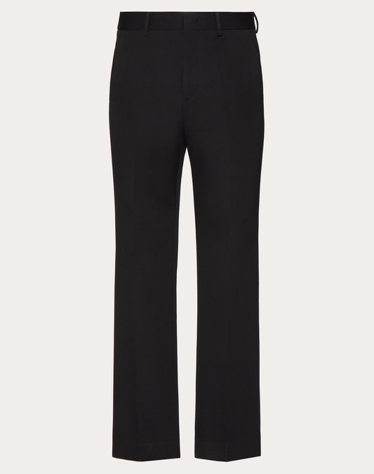 WOOL GRISAILLE PANTS- VALENTINO