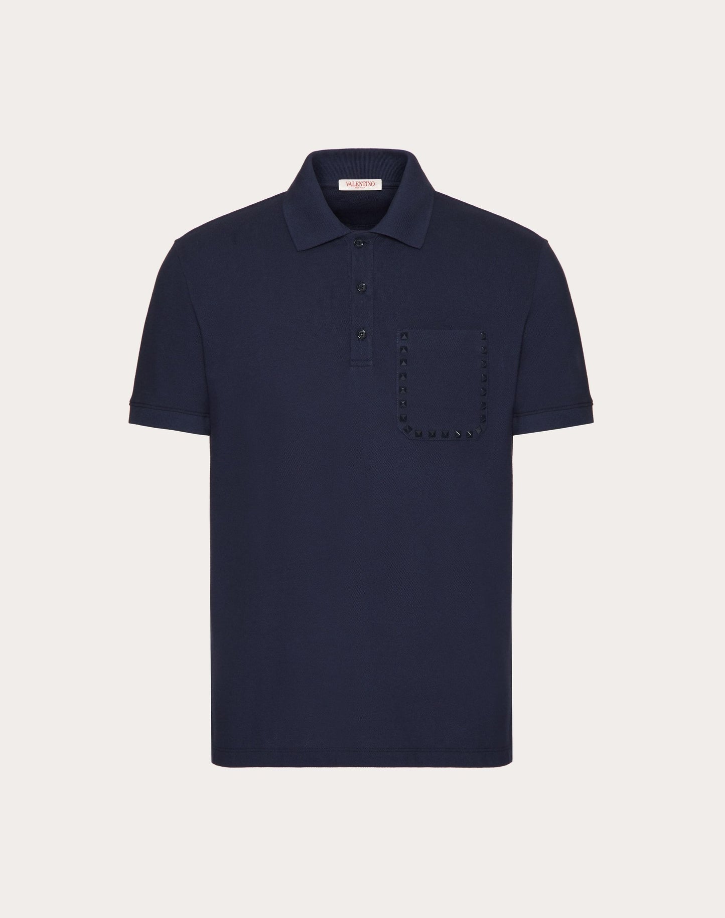 COTTON PIQU√â POLO SHIRT WITH ROCKSTUD UNTITLED STUDS- VALENTINO