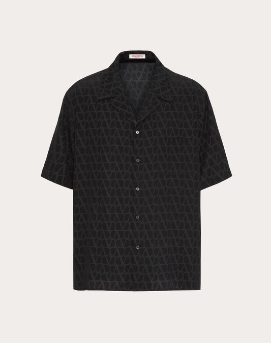 SILK BOWLING SHIRT IN TOILE ICONOGRAPHE PRINT- VALENTINO